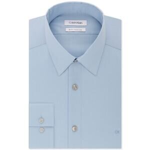 Calvin Klein Men's Slim Fit Stretch Flex Collar Button Front Dress Shirt